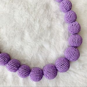 J CREW | Beaded Statement Necklace, Lilac